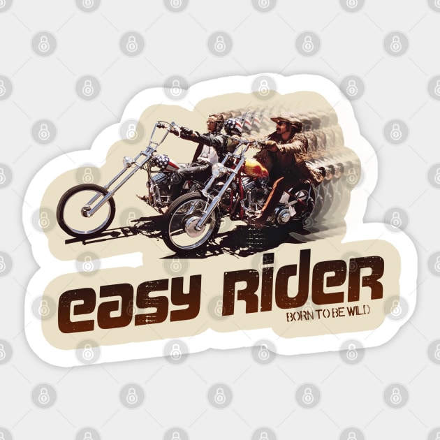 Easy Rider Born To Be Wild Speed Fade Easy Rider Sticker Teepublic